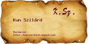 Kun Szilárd névjegykártya