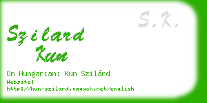 szilard kun business card
