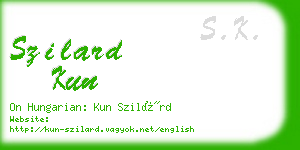 szilard kun business card